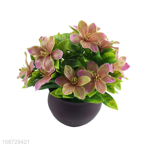 Factory supply indoor decoration plastic fake flower artificial bonsai for sale