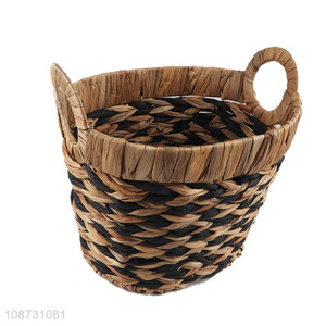 Wholesale water hyacinth storage basket wicker storage basket for organizing