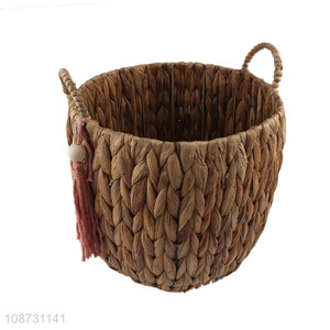 New arrival multi-purpose water hyacinth storage basket for sundries vegetables