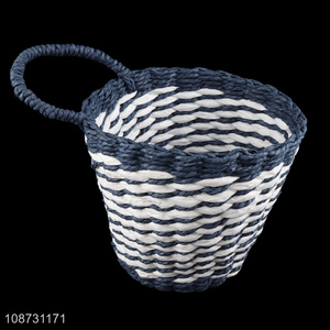 Wholesale natural woven papyrus storage basket wicker storage basket for kitchen
