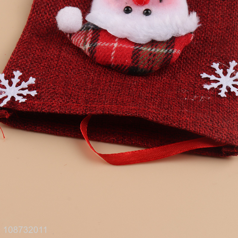 Wholesale 3D fabric Christmas stockings hanging socks for Christmas decor
