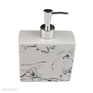 Popular product marble pattern ceramic hand sanitizer bottle for bathroom