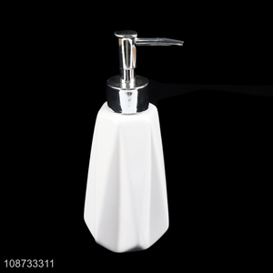 Hot selling modern refillable ceramic liquid soap dispenser for bathroom