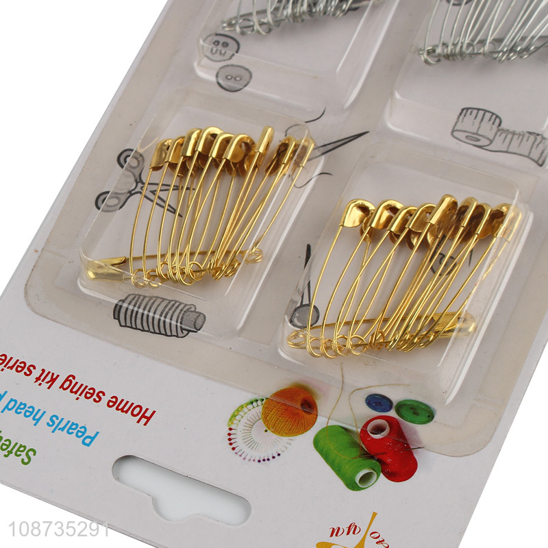 Wholesale gold silver metal safety pins for garment clothing DIY crafts