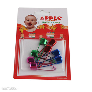 China imports 8 pieces colorful diaper pins plastic head safey pins