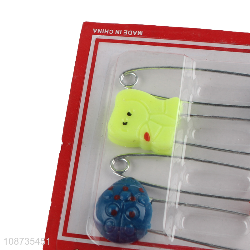 Hot selling 4 pieces heady duty plastic head baby diaper pins