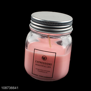Low price home décor glass jar candle scented candle aromatic candle