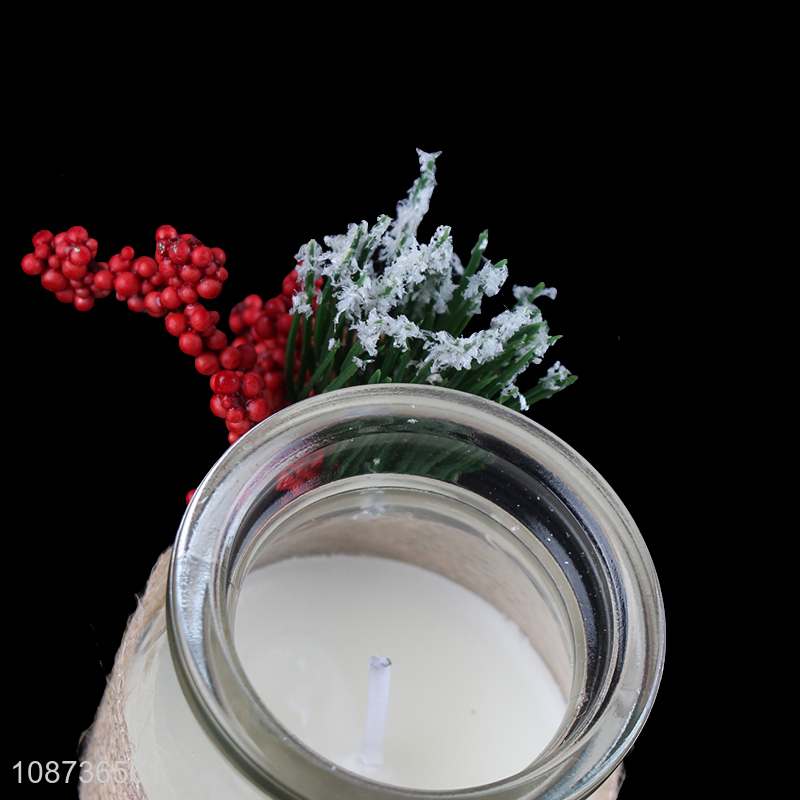 Most popular home decoration glass jar candle soy wax scented candle