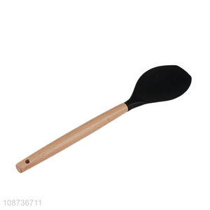 Hot selling wooden handle nylon cooking spatula kitchen utensils