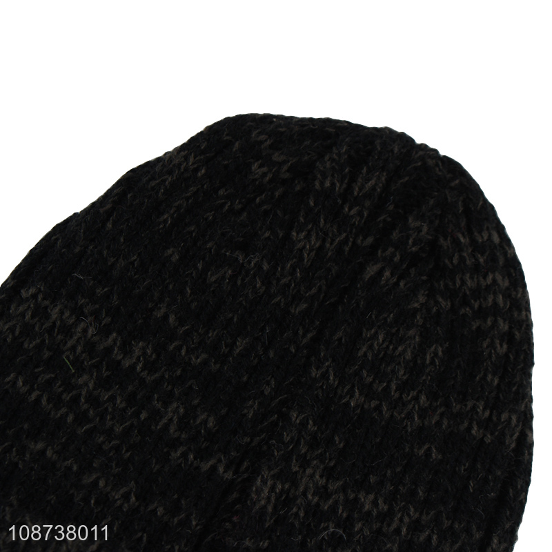 Factory supply unisex winter knitted beanie hat outdoor warm hat