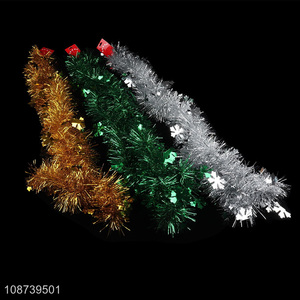 Popular product shiny Christmas tinsel garlands Christmas party supplies