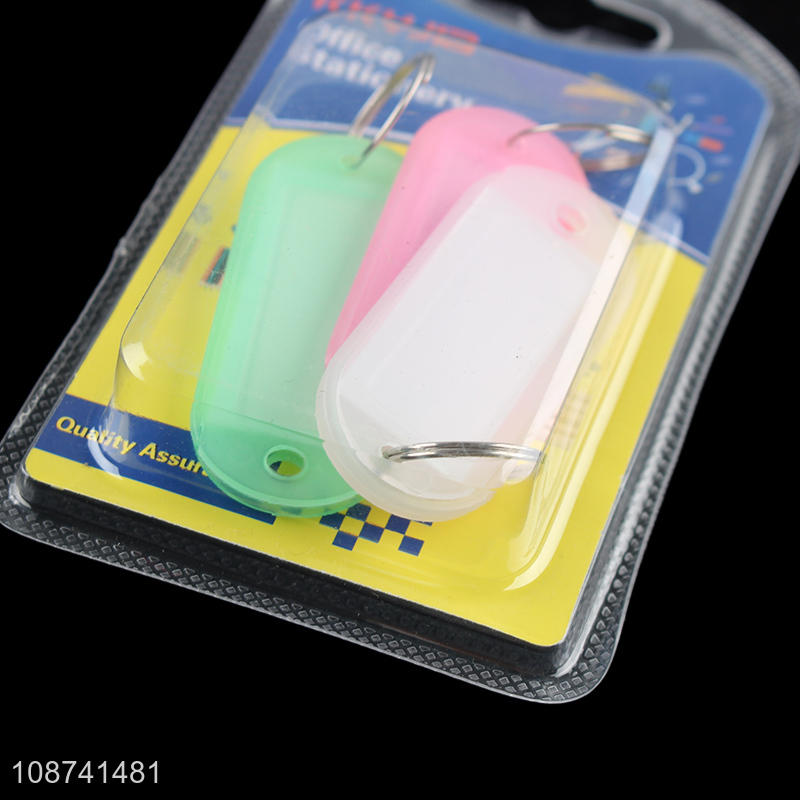 Yiwu market 3pcs portable key chain with number tag luggage label