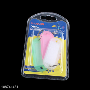 Yiwu market 3pcs portable key chain with number tag luggage label