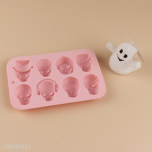 New arrival skull shaped silicone cookies mould bigsuits mold for baking