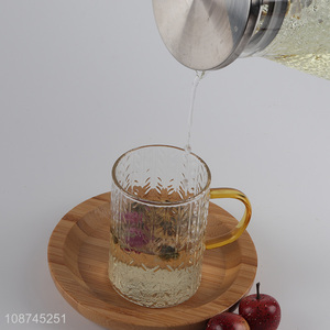 New product modern glass juice cup glass coffee cup with handle