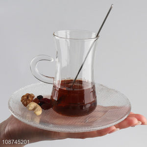 China imports clear glass coffee mugs glass beverage cup with handle