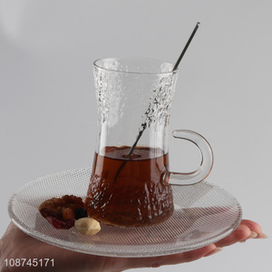 Online wholesale glass tea cup glass coffee mugs for latte espresso