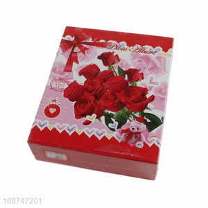Top selling rose flower cover 40pcs couple wedding photo album picture book