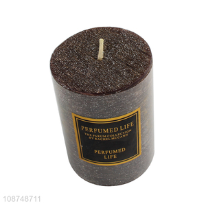 Online wholesale pillar candle scented candle for bedroom bathroom