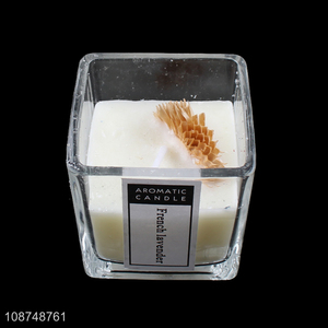New product glass jar scented candle with French lavender fragrance