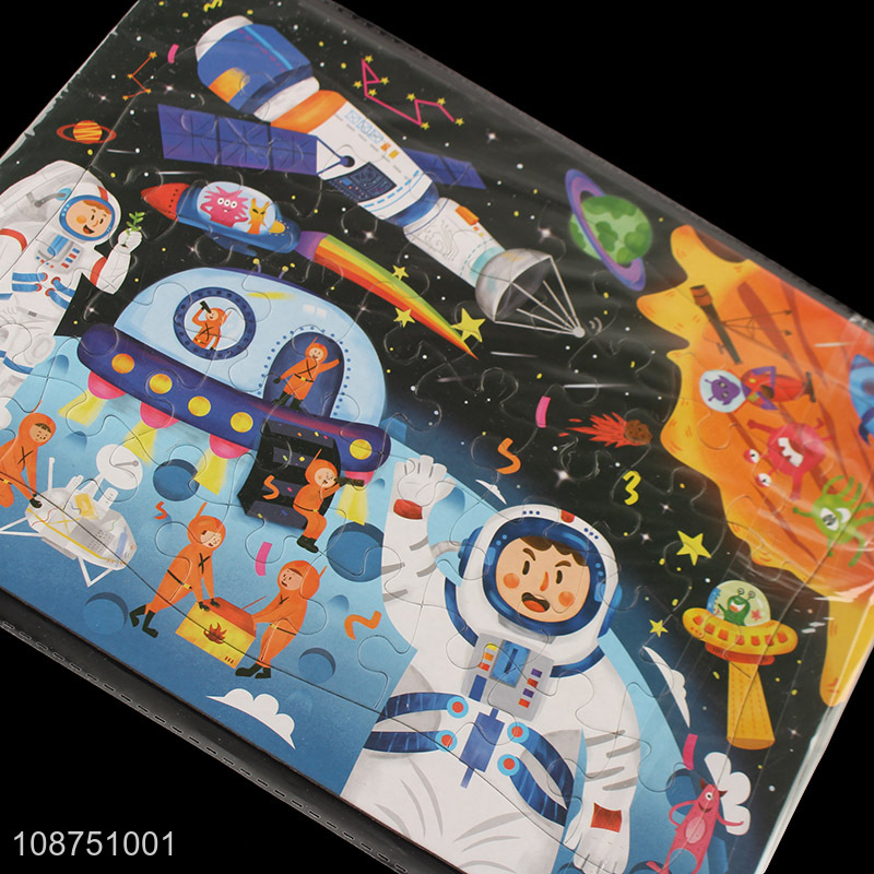Factory price cartoon space jigsaw puzzle toy for kids age 3-5