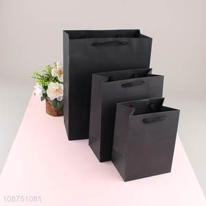 Popular products black paper gifts bag tote bag for sale