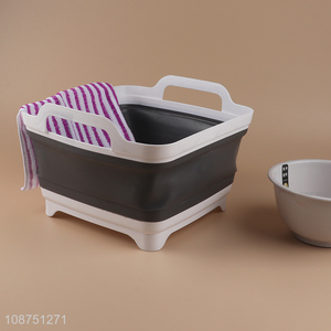 Hot items folding household portable water container bucket with handle