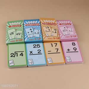Wholesale kids educational math flashcards learning cards for kindergarten