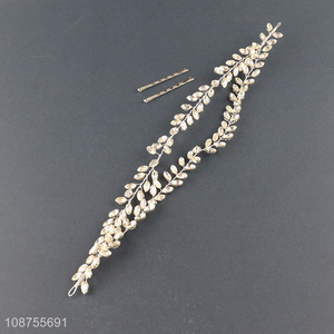 High quality luxury crystal rhinestone hair vine bridal wedding hairpiece