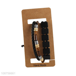 Most popular fashionable handmade woven unisex bracelet set