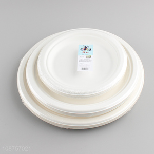 Hot products round disposable biodegradable dinner plates