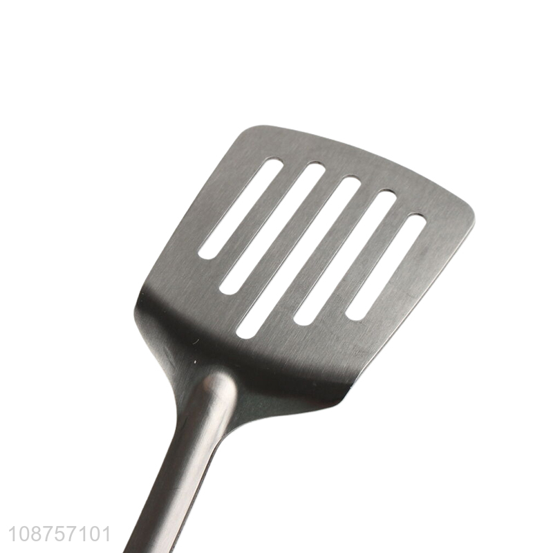 Factory price 201 stainless steel slotted turner spatula for kitchen