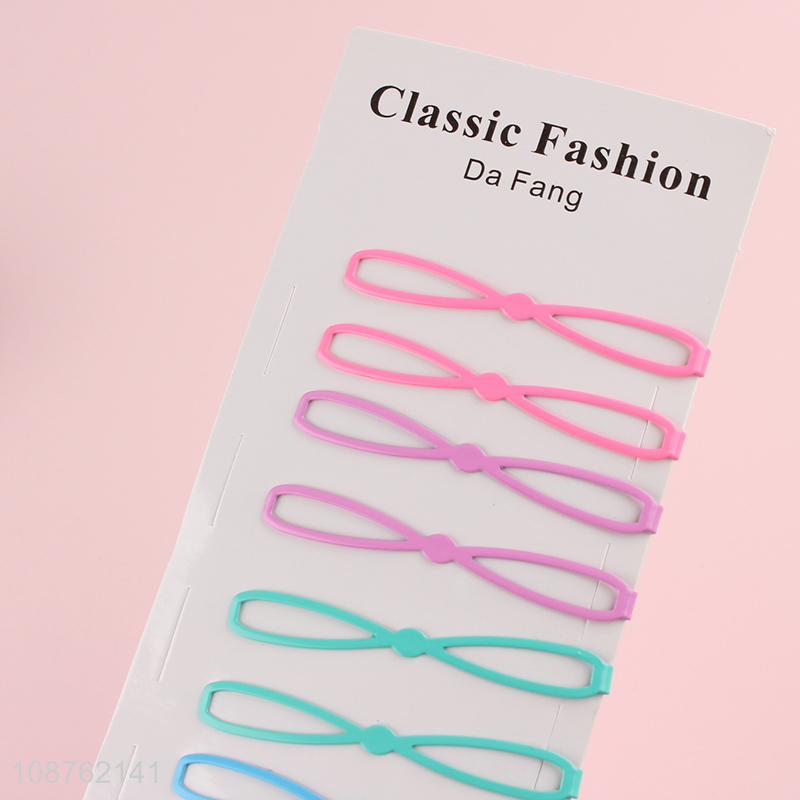 Online wholesale candy color 10pcs hollow girls hairpin hair accessories