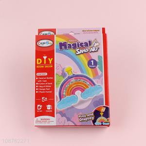 Wholesale magic sand art glitter rainbow sand toy for kids