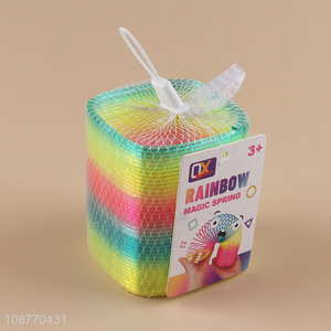 Online wholesale square rainbow spring toys