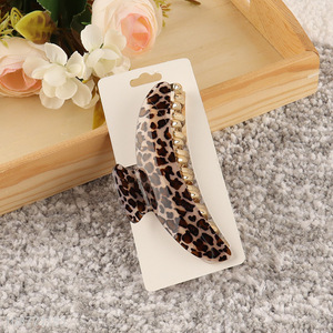 Popular product leopard print plastic hair claw clip