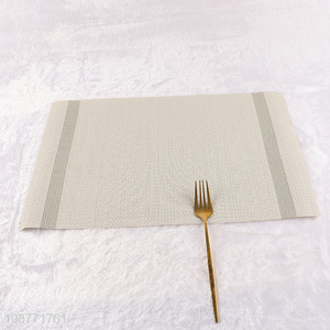 Factory supply washable woven plastic placemat