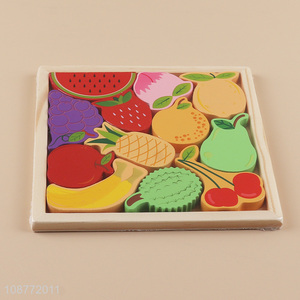Factory supply fruits wooden puzzle toys