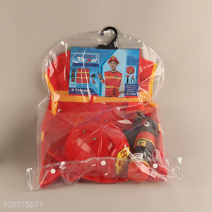 Factory supply Halloween fireman cosplay costume set