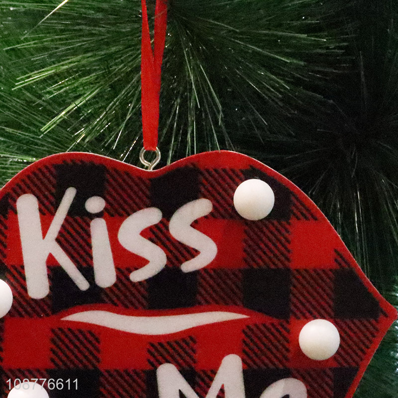 Hot sale lips shaped christmas hanging ornaments