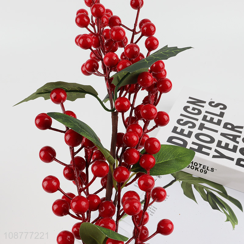 New arrival red berries christmas pine needles