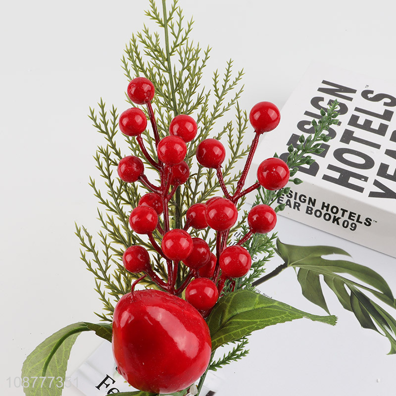 Cheap red berries christmas pine needles for sale