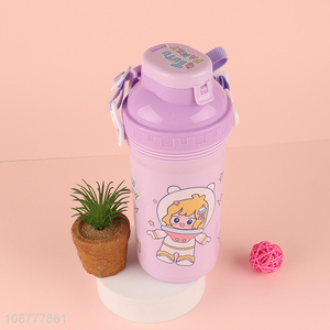 Wholesale water bottle with straw for kids boys girls