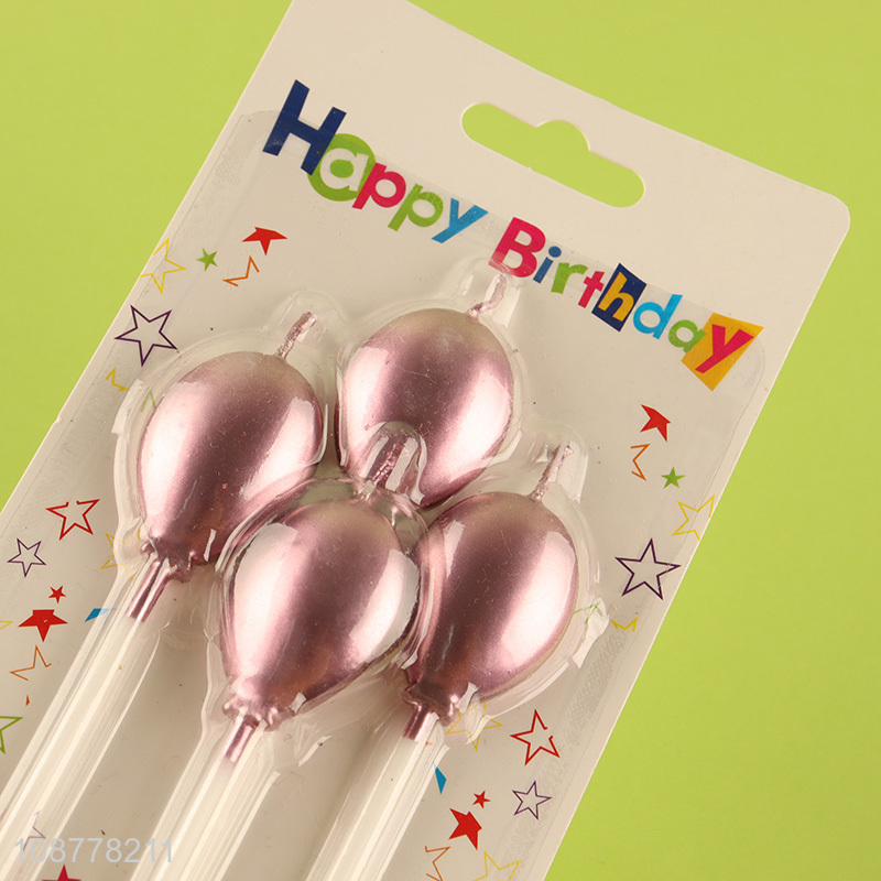 Good quality 4pcs balloon shaped birthday candles