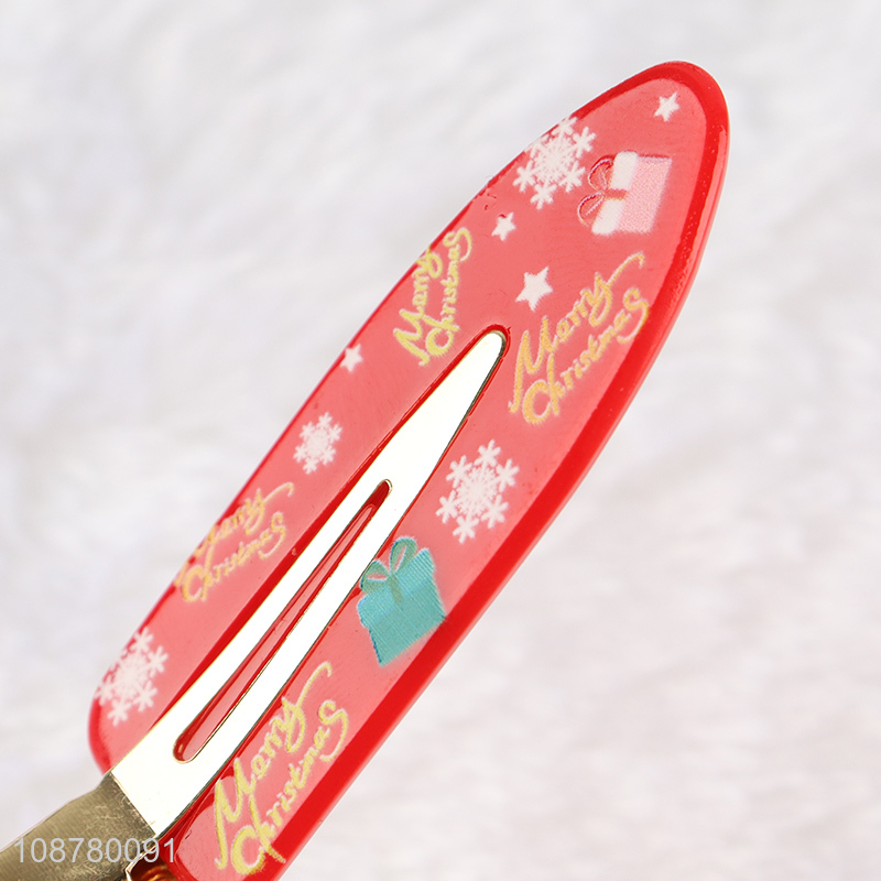Hot selling cute Christmas no bend hair clips