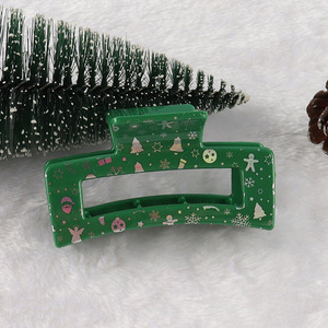 New product Christmas hair claw clips for women