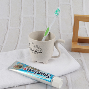 Online wholesale wheat straw toothbrush cup mouthwash cup