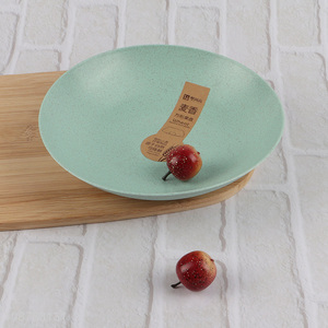 Online wholesale round wheat straw plate fruit plate