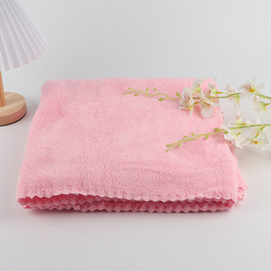 Online wholesale large soft coral fleece bath towels