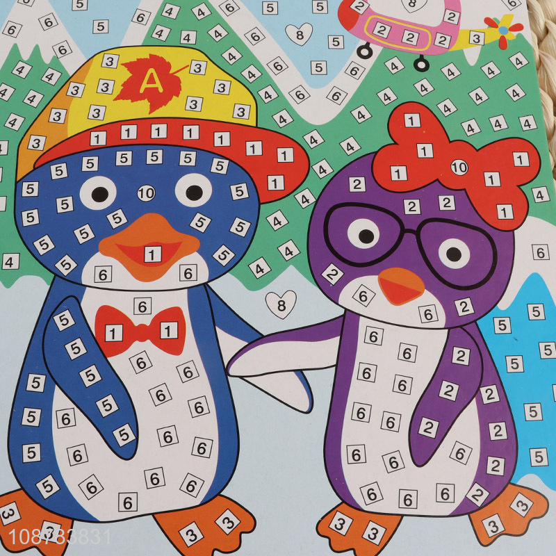 Factory Price DIY Mosaic Sticker Art Kit for Kids Toddlers